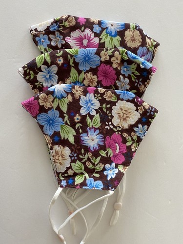 3PCS 3 Layers Face Cloth Mask Reusable Washable Adjustable With 3pc PM2.5 Filter