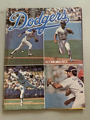 1978 Los Angeles Dodger Baseball Program Steve Garvey Ron Cey Davey Lopes