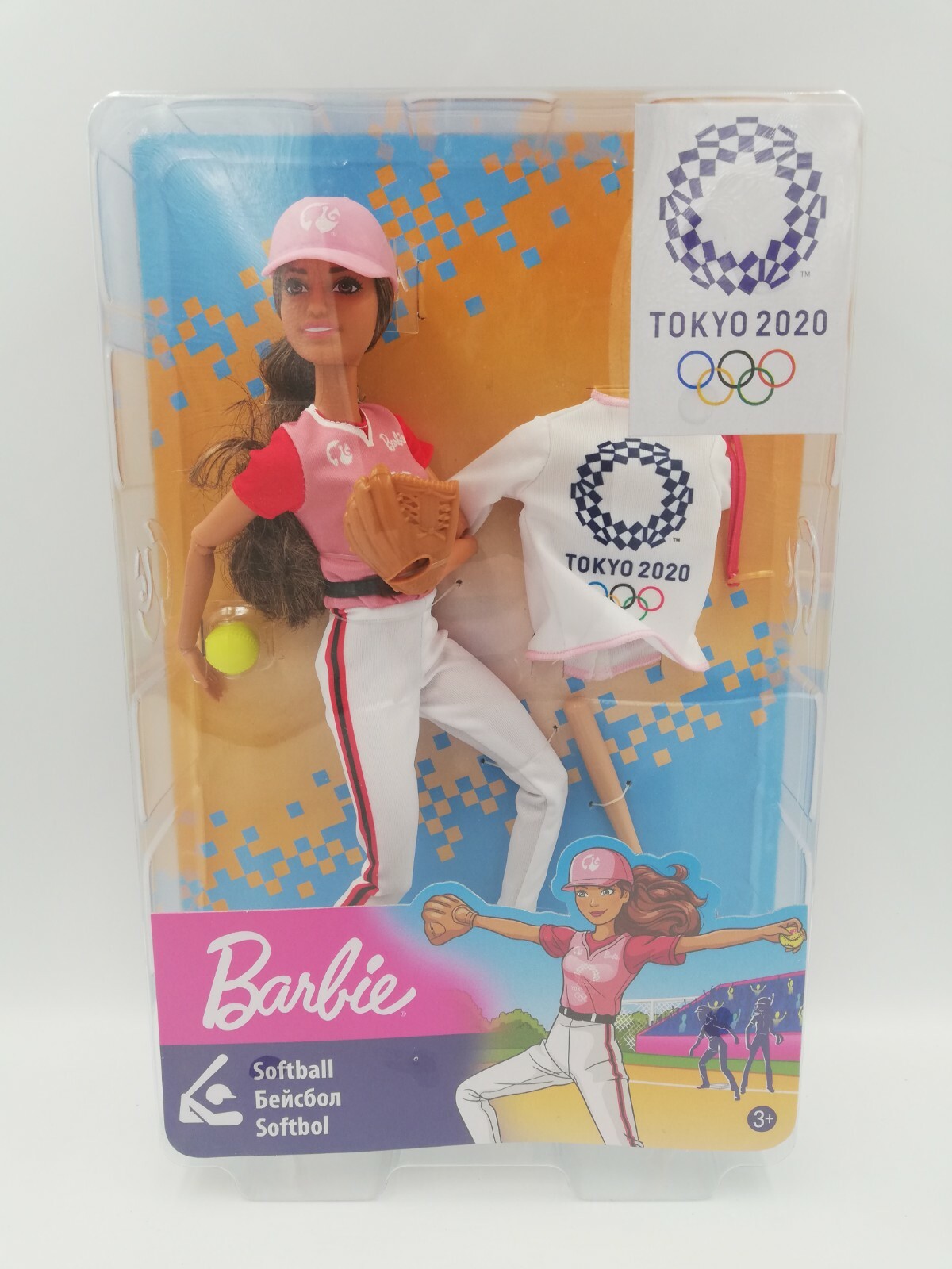 Barbie TOKYO 2020 Softball Baseball Brunette Doll #GJL77 | eBay