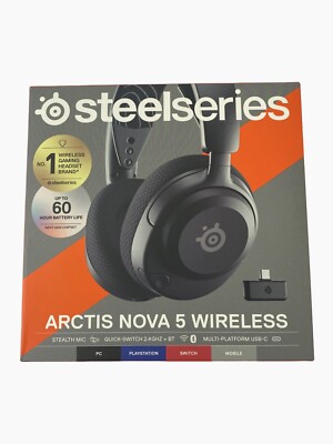 New SteelSeries Arctis Nova 5 Wireless Gaming Headset For PC/ PS5/PS4/Switch