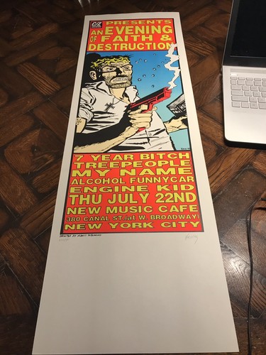 1993 artist FRANK KOZIK concert silkscreen POSTER 7 Year Bitch