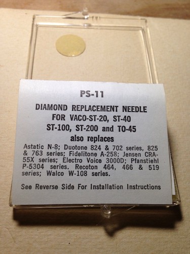 Turntable Diamond Needle, 'Penncrest' for Vaco-ST-20, 40,100 & 200and TO-45 AND