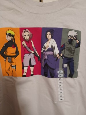 Naruto Group Character T-Shirt  3XL New /W Tags Ripple Junction
