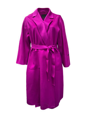 Pre-owned Marina Rinaldi Women's Purple Toscana Wool Coat