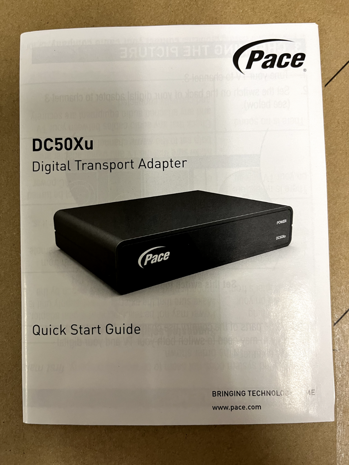 Pace DC50Xu Digital Transport Adapter DTA Cable Box Complete Kit (Mini Receiver,