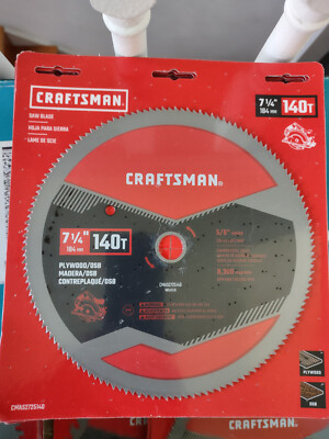 Craftsman Saw Blades 7-1/4'' and 10'' Circular Saw and Table Saw