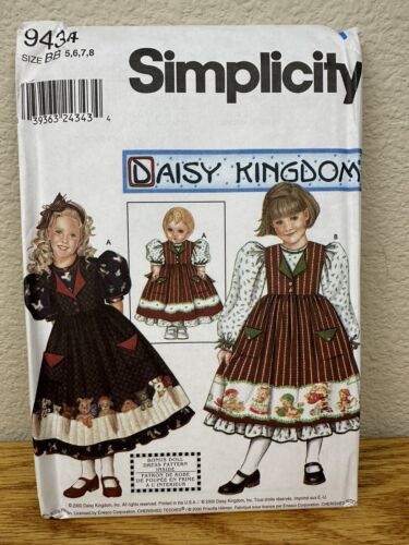 Simplicity 9434 Size BB 5, 6, 7, 8 Daisy Kingdom UNCUT Simplicity 9434 Size BB 5, 6, 7, 8 Daisy Kingdom UNCUT