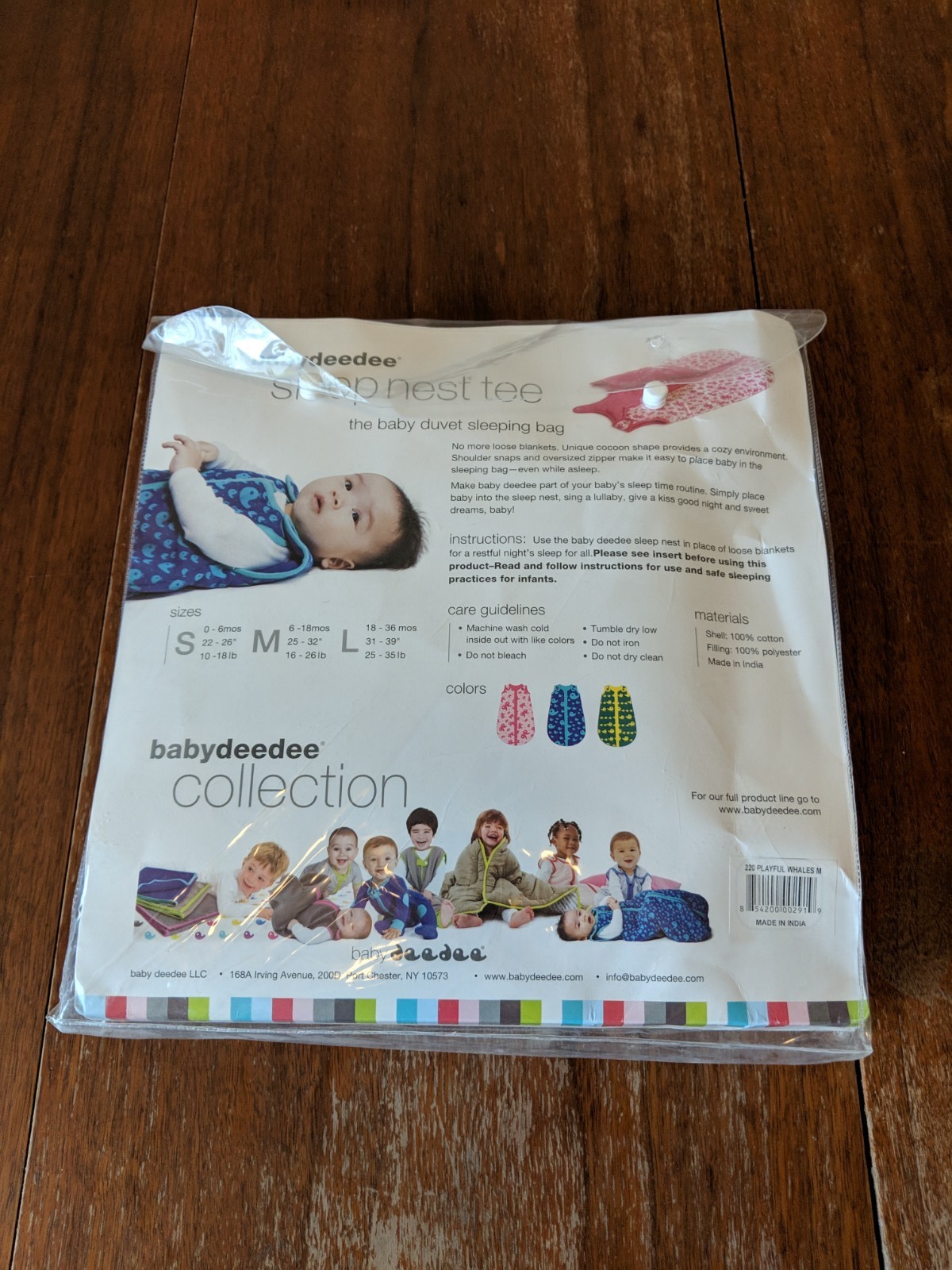 Baby Deedee Sleep Nest Tee - Playful Whales in Medium (CL256) OPEN BOX