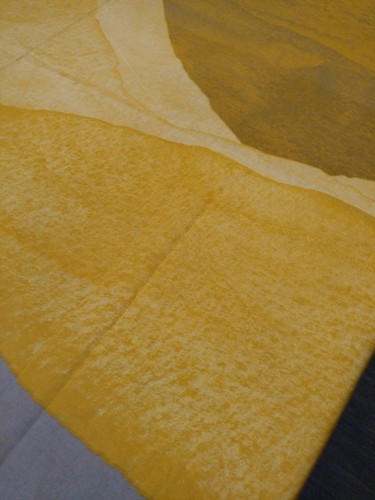 RARE Marimekko Fabric - JOIKU - 2008 - Yellow Gray Waves 2 Yards
