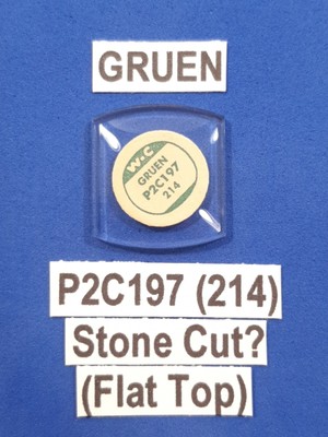 Vtg GRUEN Model ''P2C197 (214)'' FLAT TOP Watch Glass Crystal Replacement NOS New