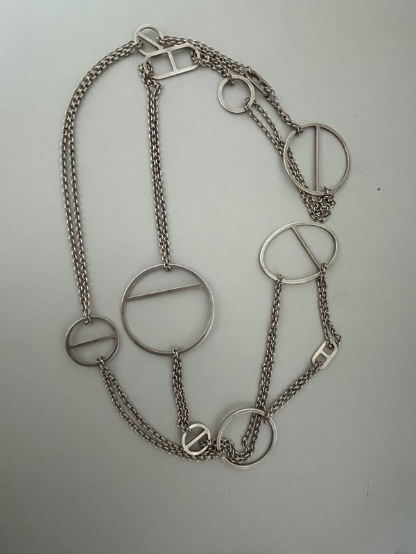 6178- Collier Sautoir HermÃ¨S Azur