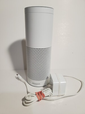 AMAZON ECHO GEN 1 WHITE ALEXA SMART SPEAKER SK705DI W/ ADAPTER