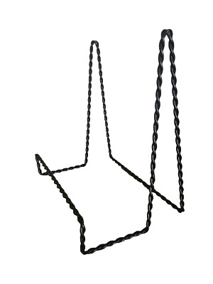 Black Sturdy ''Rope'' Metal Display 6x6'' Stands Easel, Photo, Picture, Plate