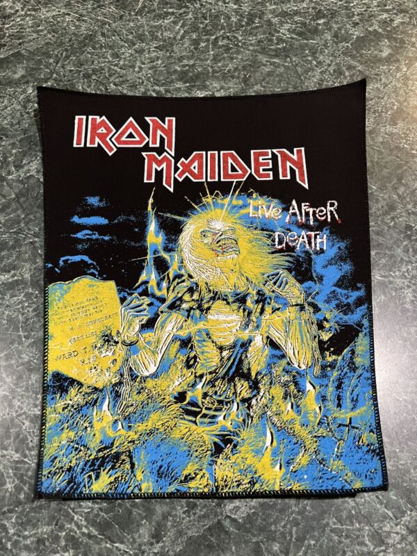 Vintage Iron Maiden Live After Death Eddie Back Patch Approx. 14” x 12” **NOS**