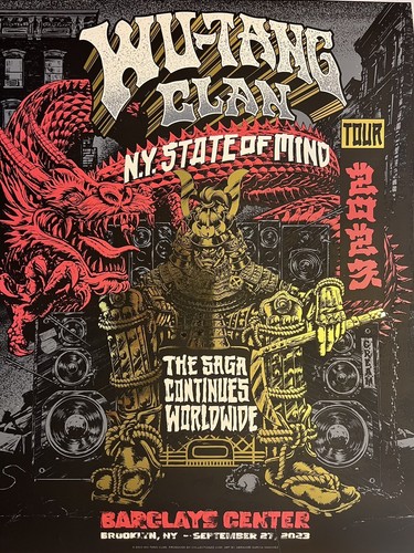 WU TANG CLAN RARE CONCERT POSTER BROOKLYN 2023 #34/360 | eBay