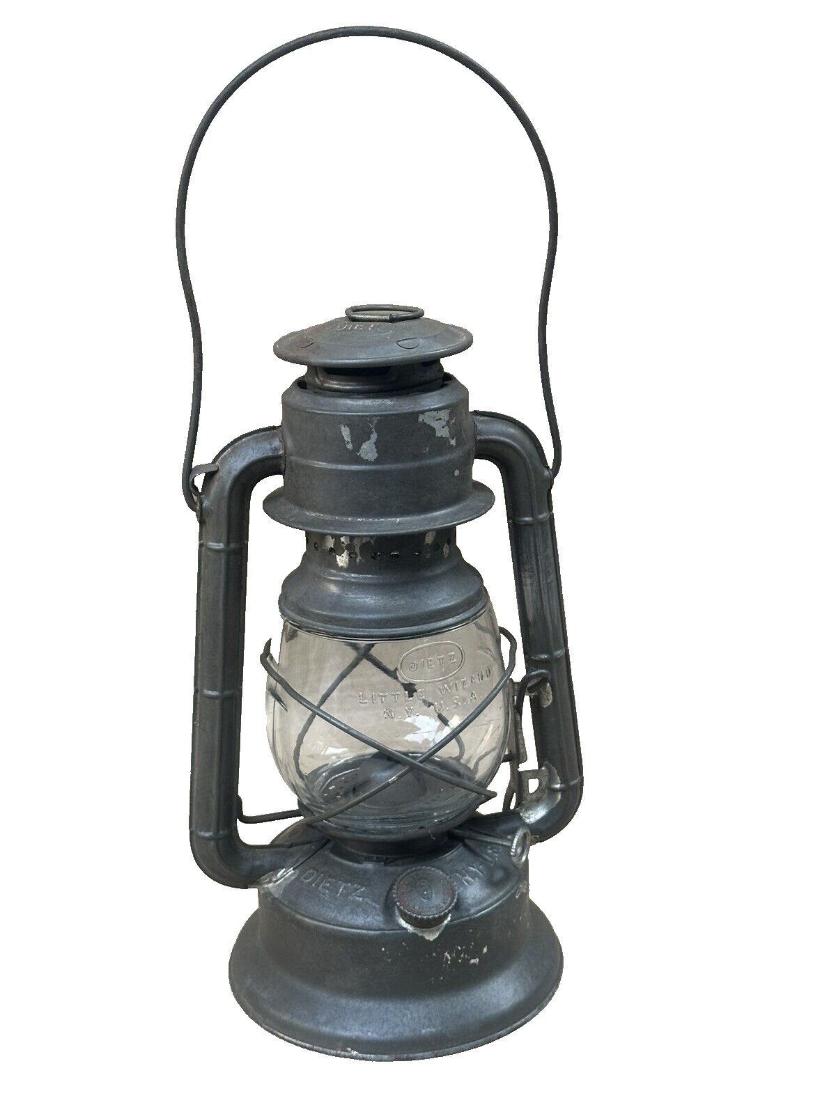 1940s USA製 DIETZ No.1 リトルウィザード エンボスグローブ Dietz Little wizard N Y USA embossed mark LOC-NOB Globe Airtube