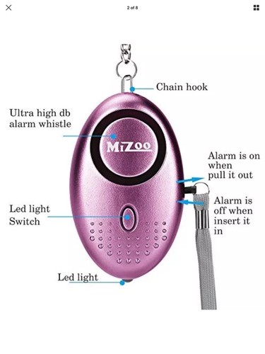MIZOO 135dB Emergency Personal Alarm Keychain for Women, Kids, Girls, Self Defen