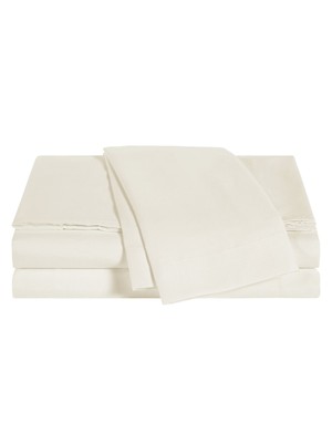 WELLBEING Комплект простыней Sunham Ivory Solid 300 Thread Count Queen