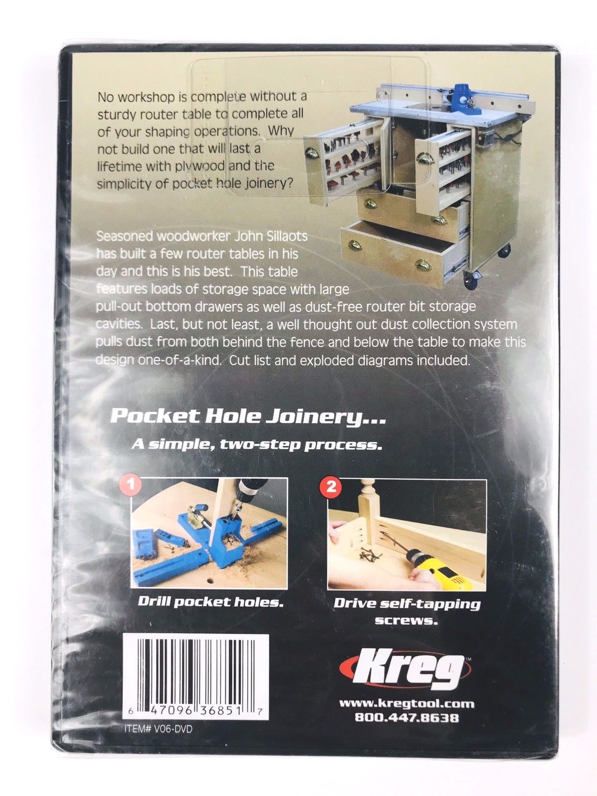 DVD Pocket Hole Solution To Building Router Tables John Sillaots Woodworker Kreg