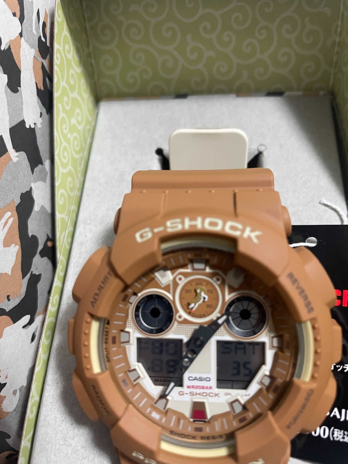 Pre-owned Casio G-shock Shiba Inu Akashiba Ga-100shb-5ajr Digi Ana Men's Watch 2024 Jp