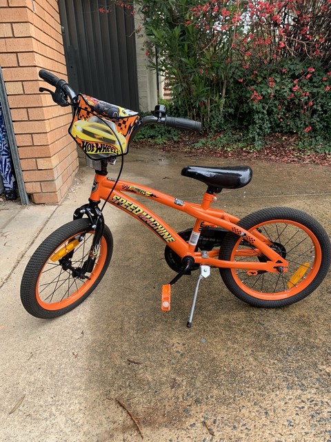orange hot wheels bike