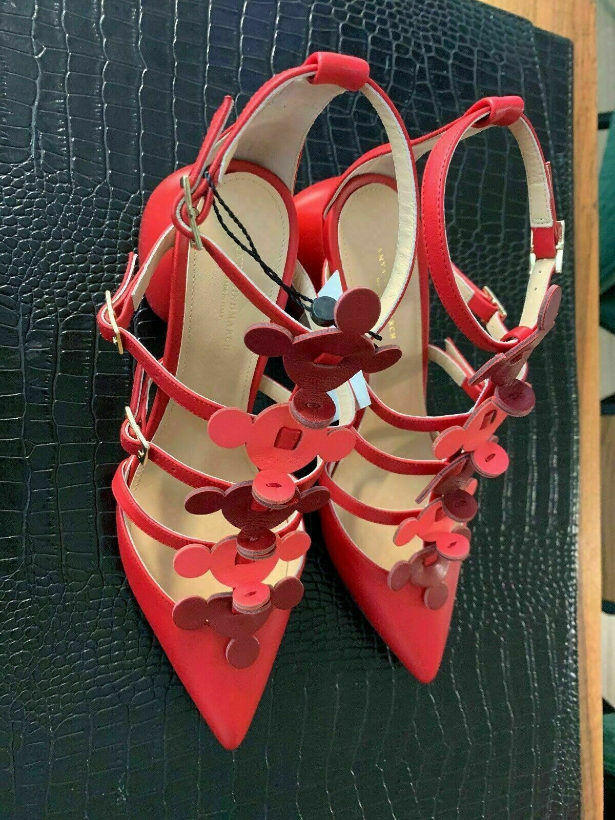 ANYA HINDMARCH ANYA HINDMARCH CAGE SANDAL POINTY APEX PUMP SANDALEN MULES FLATS SHOES SCHUHE 37