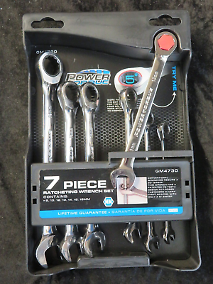 POWER TORQUE 7 PIECE RATCHETING WRENCH SET GM4730 NEW