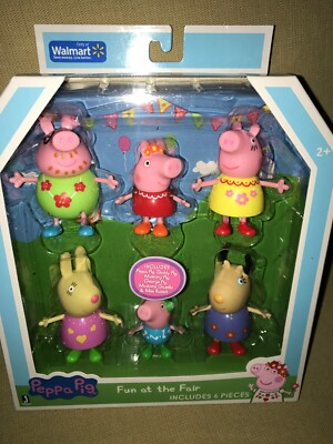 Peppa Pig Fun at the Fair 6-Piece Set Exclusive Gazelle Rabbit George RARE