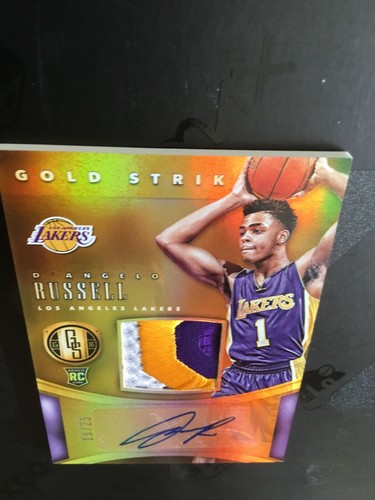 2015/16 PANINI GOLD STANDARD D'ANGELO RUSSELL GOLD STRIKE PATCH AUTO RC (19/25)