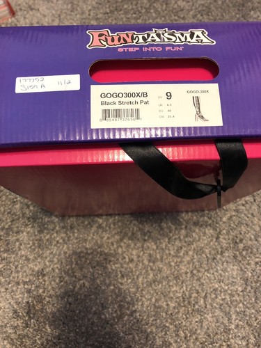 Morris Costumes Patent Leather 60's High Gogo 300X Boot Black 9.