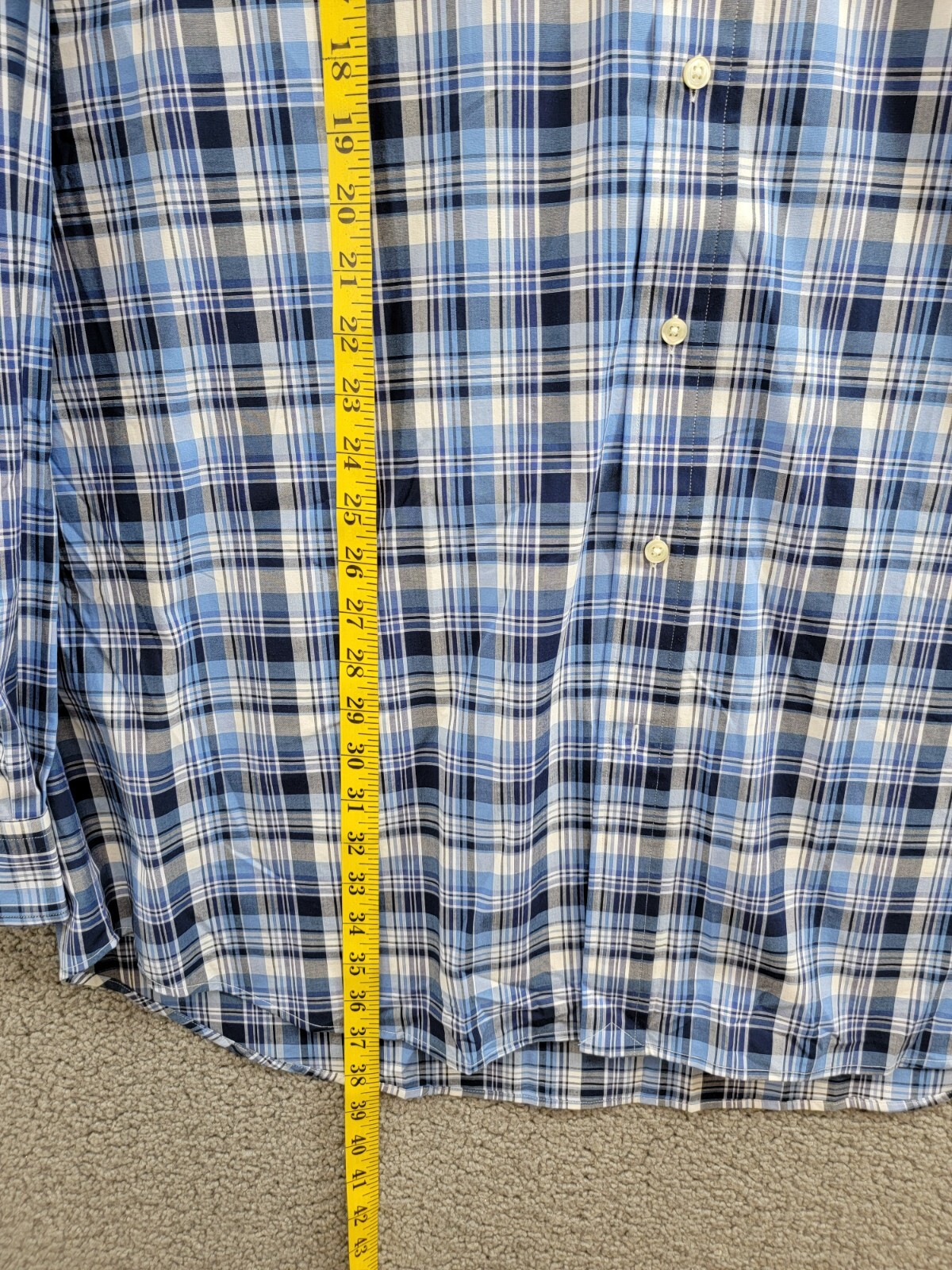 Polo Ralph Lauren Big & Tall Plaid Stretch Poplin Shirt Men's XLT Blue Multi L/S - Picture 8 of 20