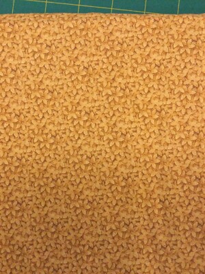 Vip Cranston Cotton Print Fabric Allover Golden Florals 3 Yards
