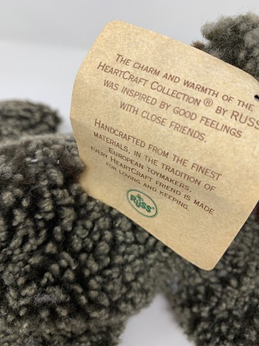 Gray Black Lamb Sheep “Pebble” Easter Spring Russ Berrie Heartcraft Collection