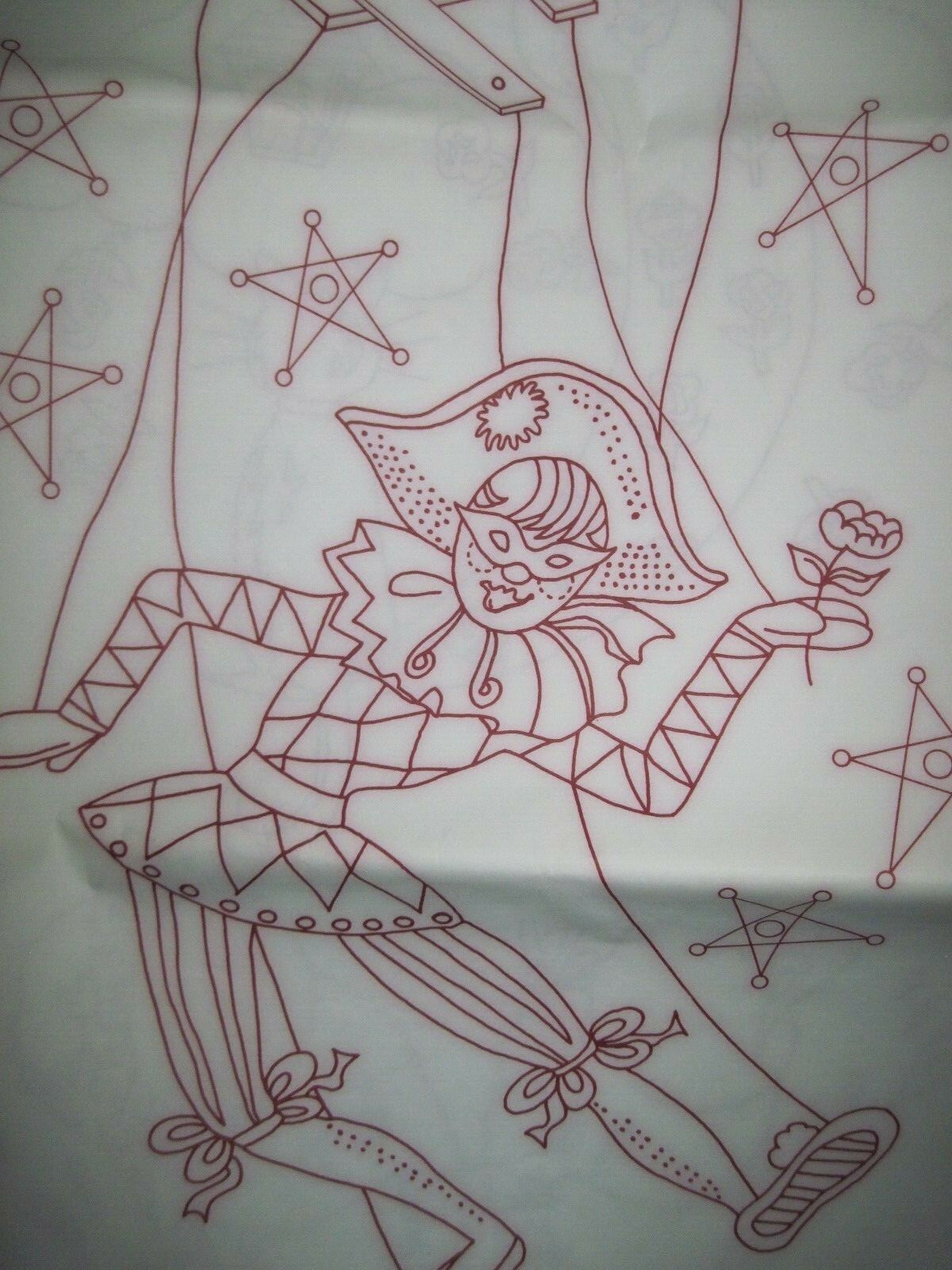 Tri-Chem FUNKY FASHION FAVORITES Transfer Book 0686 10 pg FLOWERS, CLOWN ETC