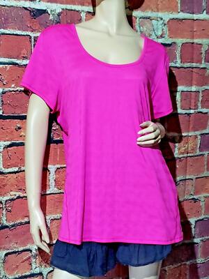 Active Life Fitness Exercise Workout Activewear Top Magenta Hot Pink XXL