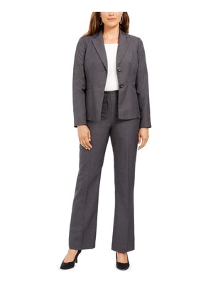 

LE SUIT Womens Grey Wear To Work Брюки прямого кроя, Серый, 50038823