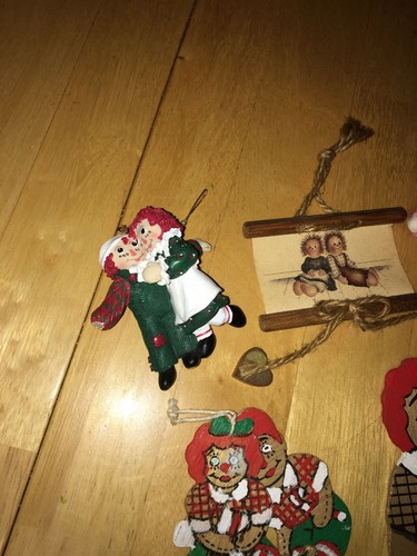 Raggedy Ann & Andy Christmas Ornament Lot of 15 Kurt Adler Homemade S&S 1996-98