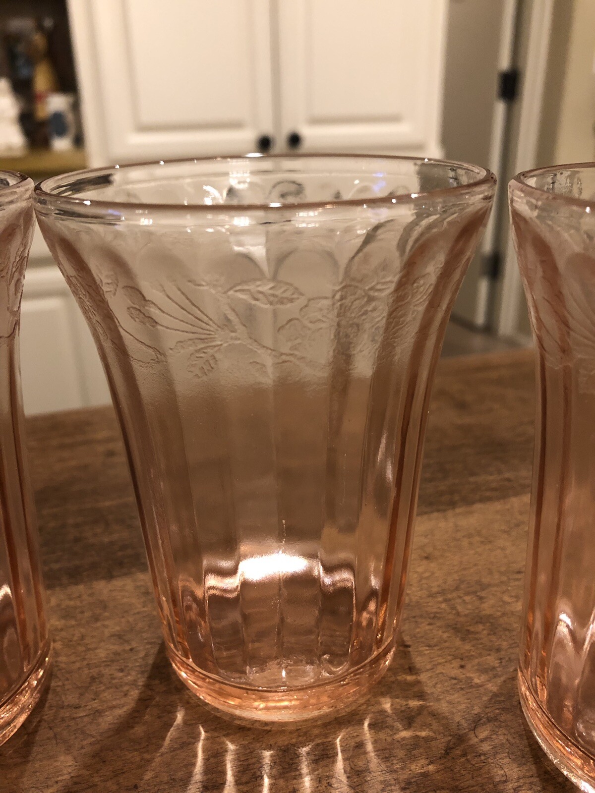 Set of 4 - Vintage Jeannette CHERRY BLOSSOM PINK 4 1/4