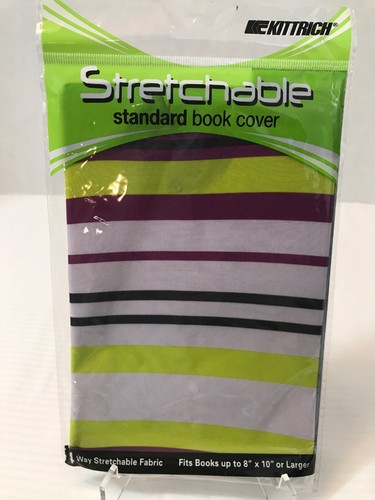 Kittrich Stretchable Book Cover Standard Size Lot Of 4 Fits 8x10 Or Larger New