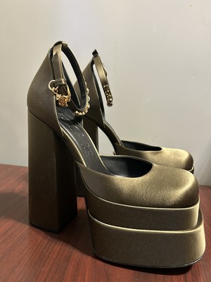 Versace Medusa Aevitas OLIVE Platform pumps EU38.5/US8.5