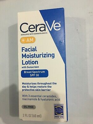 CeraVe AM Face Moisturizer with Sunscreen SPF 30, 2 oz Exp. 01/2026