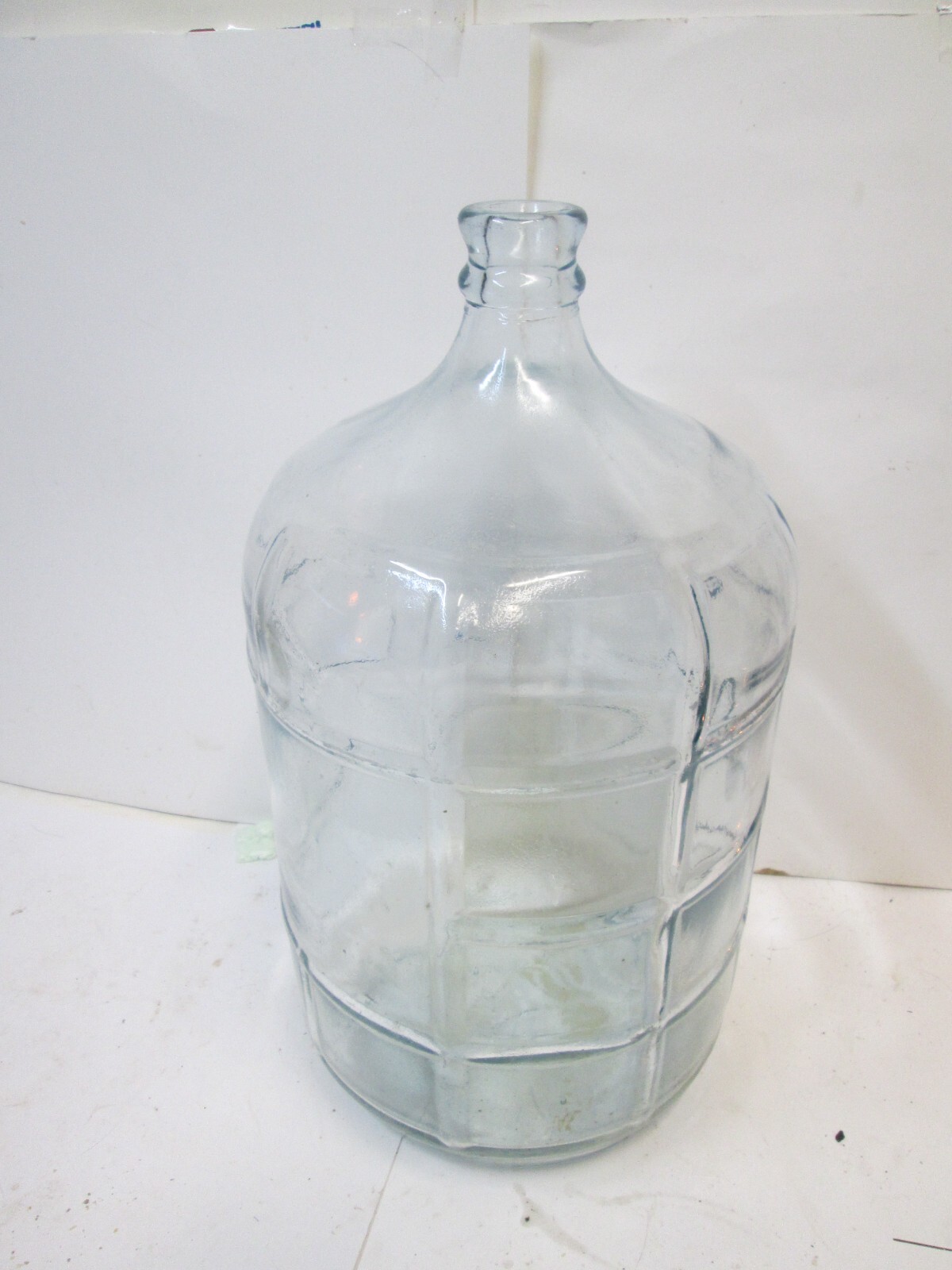 工芸品 Mexico water jug VTG Clear Glass Jug Water Bottle Crisa Mexico Embossed