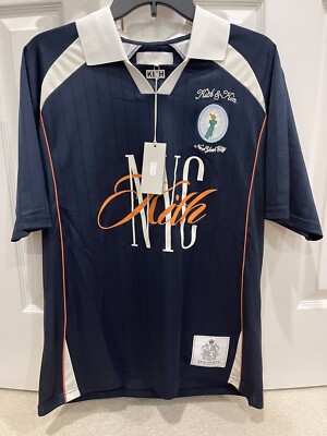 Kith New York Edison Soccer Jersey Nocturnal Size Medium Monday Program IN HAND