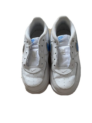 white nike air force 1 blue tick