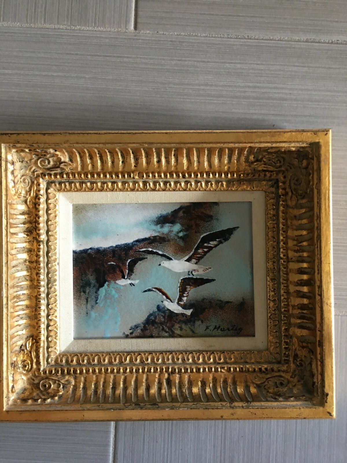 ヴィンテージ アンティーク 油絵 アート hooked vintage ヴィンテージ アンティーク 油絵 アート hooked vintage - メルカリ