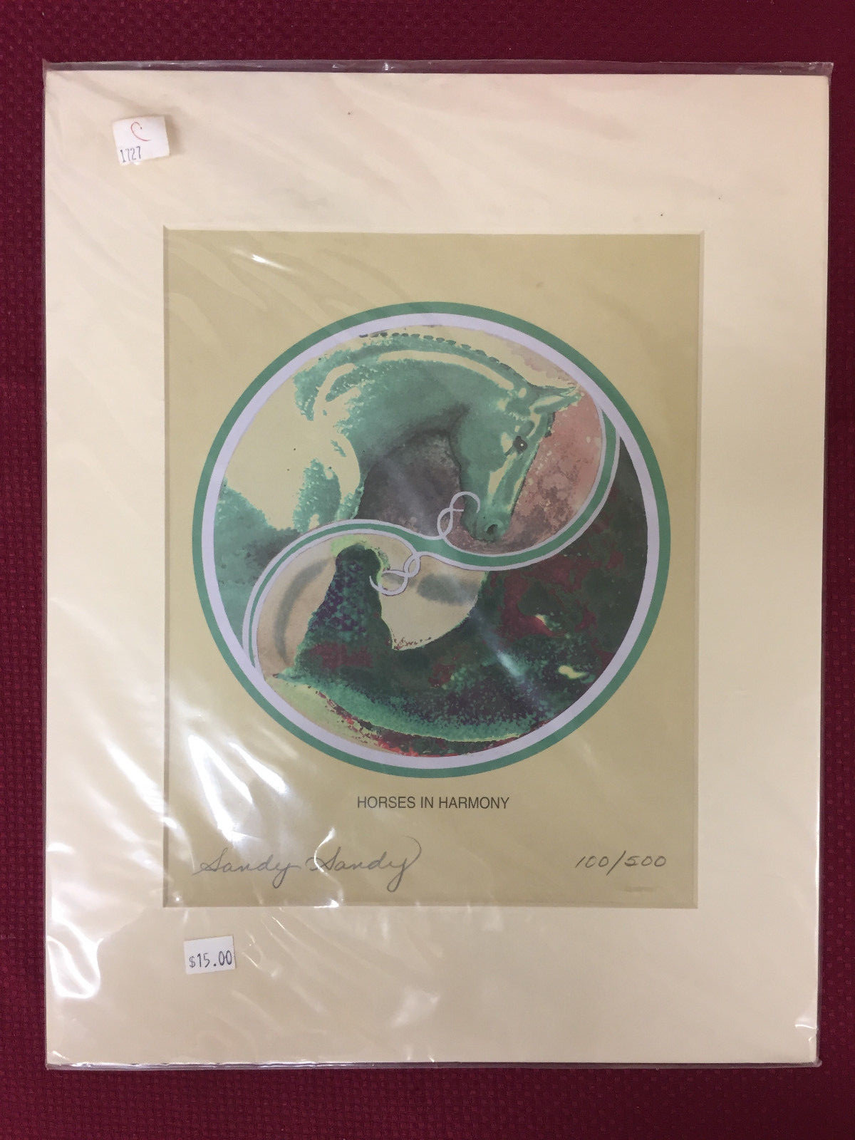 Lot of 3 Sandy Sandy Horses in Harmony, Yin Horse & Yang Horse Signed & # Prints