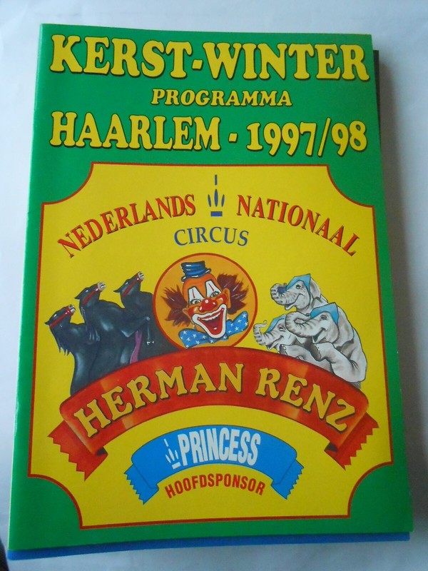 Programme Circo Cirque  Circus Kerst Winter Haarlem 1997 - 1998