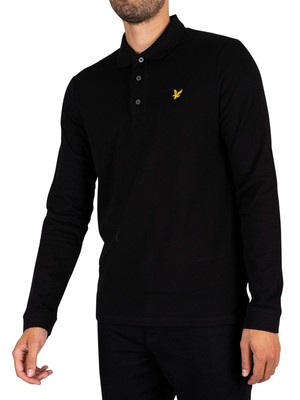 

Мужская рубашка-поло с длинными рукавами Lyle - Scott, черная, Черный, LP400VOG-Z865