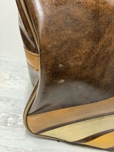 Vintage Bowling Ball Bag - Single Ball - Brown And Tan