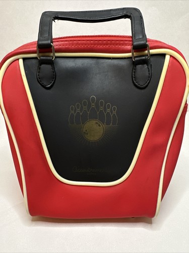 Vintage Accoutrements Small Novelty Retro Bowling Ball Bag Purse Red Black mini